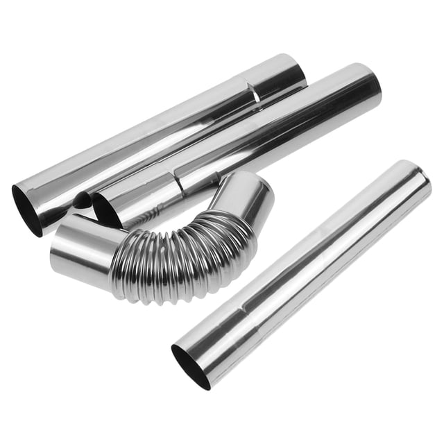 TABLZONE 4Pcs Pellet Stove Pipe Kit Stainless Steel Chimney Flue Pipe with Easy Installation for Home