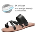 thumbnail image 3 of Sandalias Luoika para mujer, planas, anchas, negras, 10,5 cm de ancho, verano, playa, 3 of 6