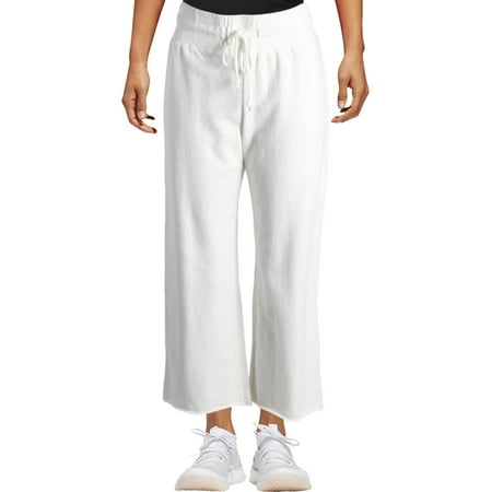 Spiritual Gangster Womens Cropped Casual Wide Leg Pants White S