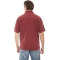 thumbnail image 2 of Scully 4800 BUR M The Traveler Mens Short-Sleeved Shirt, Burgundy - Medium, 2 of 2