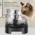 thumbnail image 2 of Adjustable Elevated Dog Bowls, LIVINGbasics 15°Tilted Stainless Steel Raised Food Water Bowl Stress-Free Food Grade Material, Nonslip No Spill Pet Feeding Bowls, 2 of 8