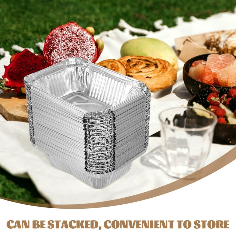 50 Pcs Baking Pan Cake Pans Cake Sheet Pan Aluminum Oblong Foil