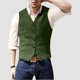 thumbnail image 1 of pstuiky Camisetas sin mangas para hombre, Blazer de moda para hombre, chaleco ajustado con cuello en V y botonadura lisa Camisas para hombres s, 1 of 6