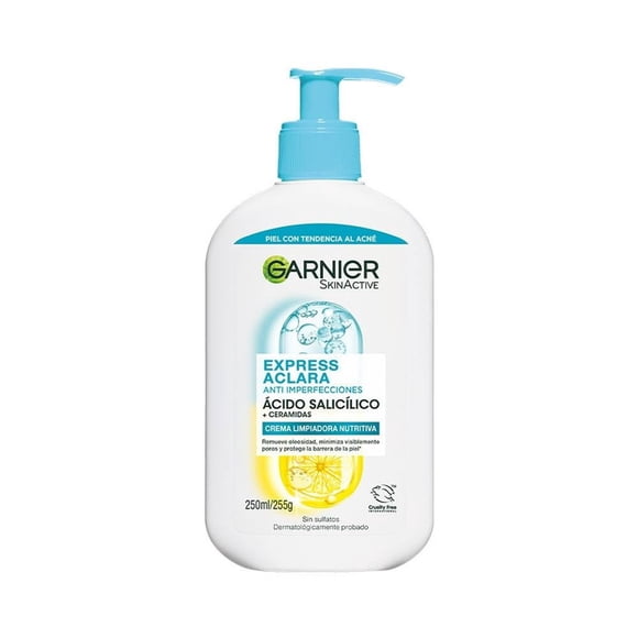 Limpiador facial Garnier skin active express aclara anti imperfecciones 250ml
