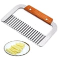 thumbnail image 1 of Cortador de patatas ondulado de acero inoxidable, cortador de patatas fritas, ensalada, herramienta de cocina, 1 of 4