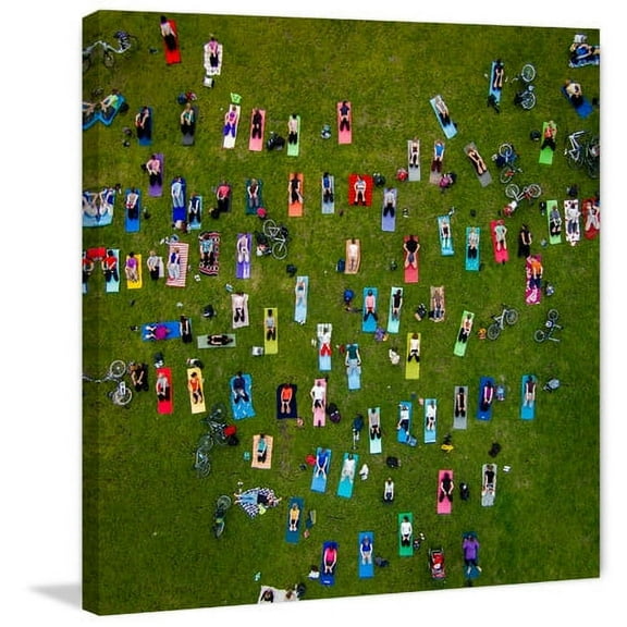 Marmont Hill "People on Towels" by Karolis Janulis Painting Print on Wrapped Canvas