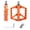 Orange, variant on ZPAQI Sealed Bearing 9/16In Thread Mountain Bicycles Pedals Light Weight Bikes Pedals