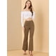 thumbnail image 2 of Pantalones Acampanados De Pana Vintage Allegra K Para Mujer Cintura Alta Marrón L, 2 of 6