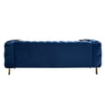 thumbnail image 3 of Modern Velvet Sofa Blue 53711, 3 of 5
