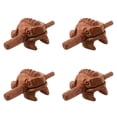 thumbnail image 1 of 4X Carved Croaking Wood Percussion Musical Sound Wood Frog Tone Block Toys, 1 of 6