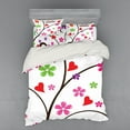 thumbnail image 2 of Ambesonne Cartoon Bedding Set 3 Pcs, Fresh Spring Tree Curly, Twin, Black Multicolor, 2 of 3