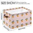 thumbnail image 4 of Yayeee Canvas Storage Basket with Handles for Shelves Fabric Bins Closet Organizer, Cartoon Citrus, 4 of 8