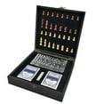 thumbnail image 3 of 4-IN-1 Chess Set Kids Adults Chess Board Game for Playing Chess Cards Dices Dotted Tiles, 3 of 7