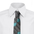 thumbnail image 3 of Necktie, Modern Diagonal Zigzags, 3.7", Seafoam Grey, by Ambesonne, 3 of 4