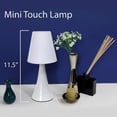 thumbnail image 4 of Mod Lighting and Decor Mini Touch Table Lamp with Tapered Shade - 11.5" - White - Set of 2, 4 of 6