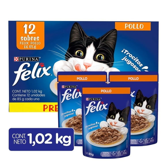 Croqueta para Gato Felix Pollo 12 pack Purina Felix Felix Pollo