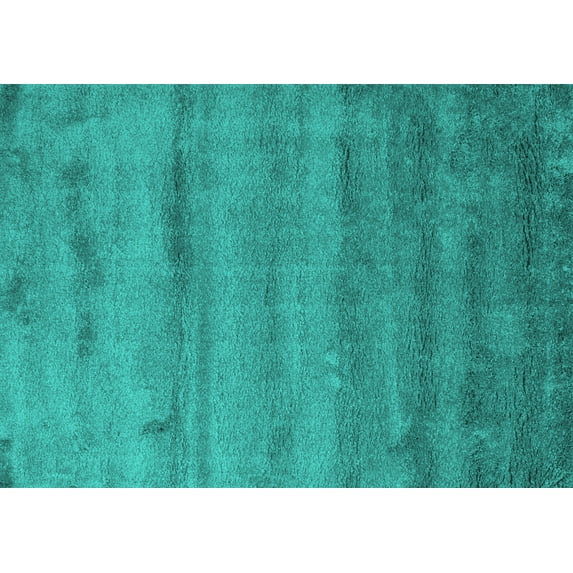Ahgly Company Indoor Rectangle Abstract Turquoise Blue Contemporary Area Rugs, 2' x 4'