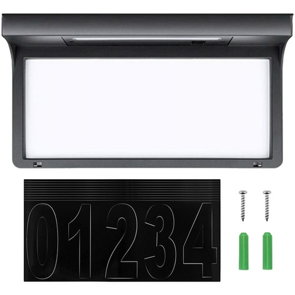 House Number Sign Solar Light Sign Plaque Hanging Solar Address Plaque