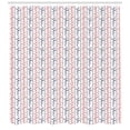 thumbnail image 3 of Ambesonne Leaves Shower Curtain, Branches Dotted Lines, 69"Wx84"L, Indigo Vermilion White, 3 of 3