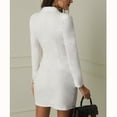 thumbnail image 3 of Robe Blazer pour Femme, Bureau, à Double Boutonnage, Manches Longues, Mini-Robe, 3 of 5