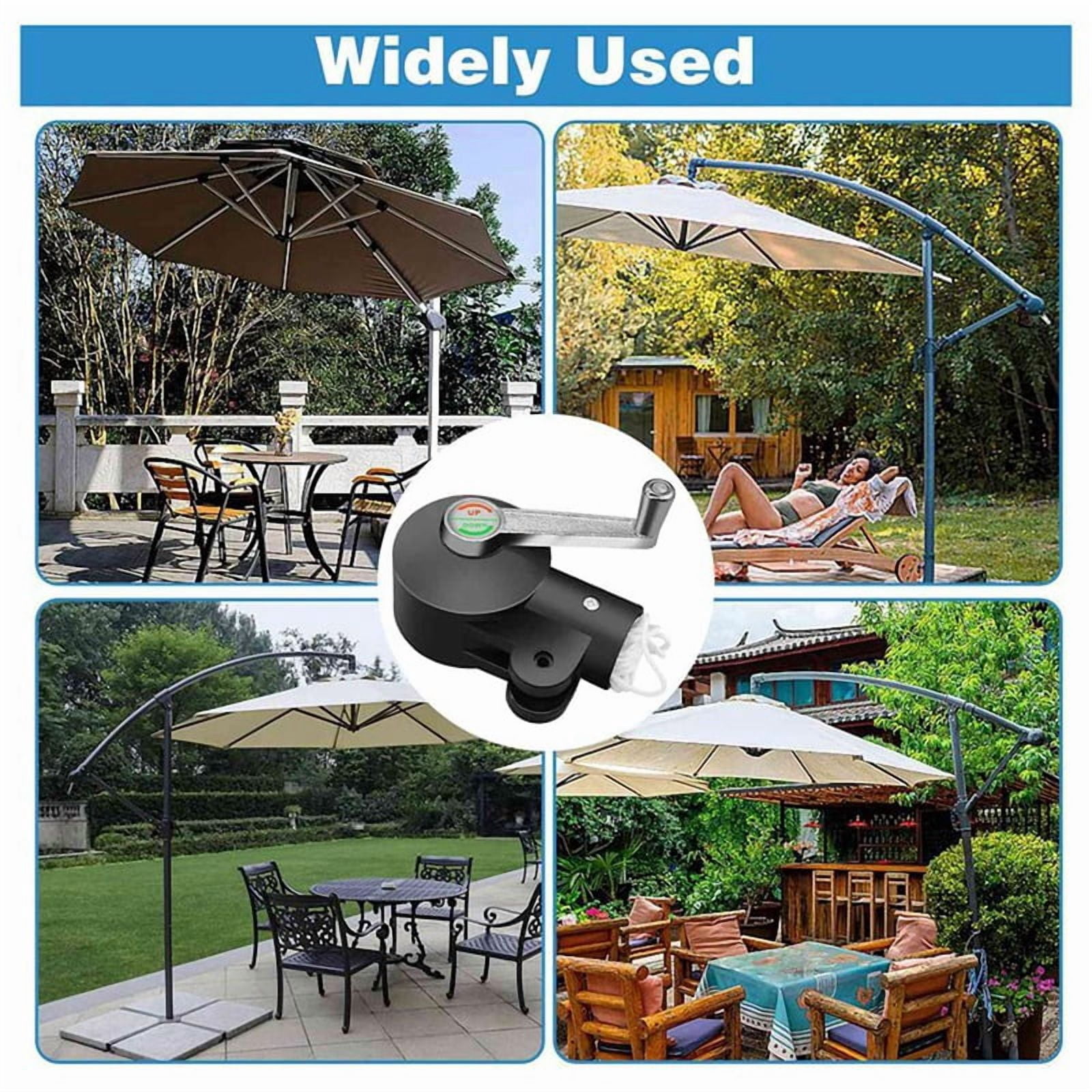 2X Cantilever Umbrella Parts, Patio Umbrella Holder Rocking Handle Adjustable Umbrella Stand Parts Patio Umbrella Parts