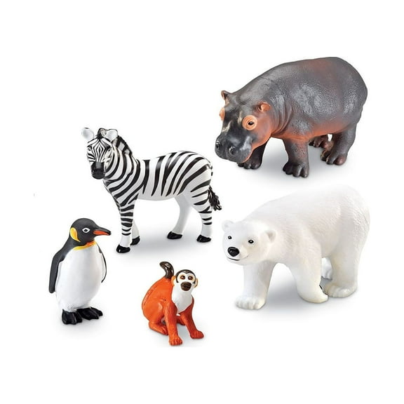 Learning Resources Jumbo Zoo Animals, Assorted Species, Set of 5