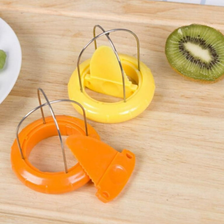 Fusipu Kiwi Peeler Portable Practical ABS Digging Core Fruit Cutter Slicer for Daily Life, Yellow