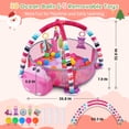 thumbnail image 5 of Babyeap Baby Play Gym Mat,Baby Play Activity Mat with 5 Detachable Toys and 30Ocean Ball,Newborn Infant Baby Essentials Gift,Pink, 5 of 7