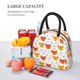 thumbnail image 5 of Easygdp Cute Fox with Heart Bolsa de Almuerzo Insulada Grande, Forro de Aluminio, Diseño Espacioso, a Prueba de Fugas, Ideal para Trabajo, Picnics, Viajes y Actividades al Aire Libre, 5 of 6