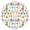 Multicolor Christmas Pattern, variant on Multicolor Christmas Floral Pattern Round Fitted Tablecloth with Elastic Edge,Dining Table Cover Waterproof,Outdoor Round Tablecloth for Camping,Dining,Indoor and Outdoor