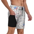 thumbnail image 2 of Fuzoiu America Landmarks2 Print Men's Swim Shorts,Quick-Dry Double-Layer Swim Trunks,Board Trunks,Beach Shorts Swimwear Bathing Suits-Large, 2 of 6