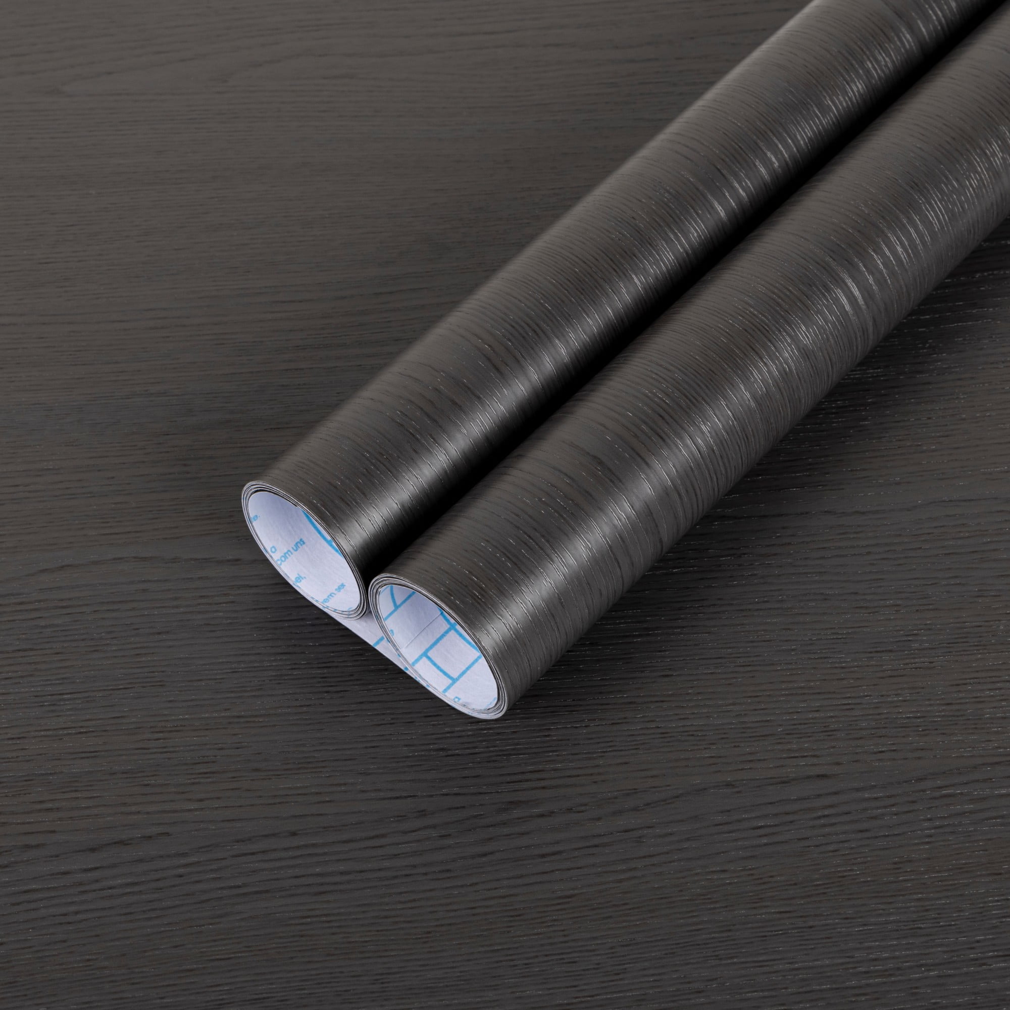 UMIGGEE 17.7-in x 393-in Black Wood Peel and Stick Wallpaper Wood Grain Contact Paper Removable Self-Adhesive Wall Paper Film for Furniture Decoration