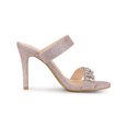 thumbnail image 3 of BLISSFUL STEP Women's Glitter Rhines Stiletto Heel Sandals Pink 8, 3 of 7