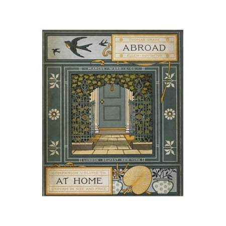 Back Cover Door - Back Cover Of 'Abroad'. Coloured Illustration Showing a Door. Print Wall Art By Thomas Crane