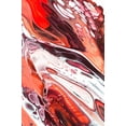 thumbnail image 2 of Jenny Rainbow Fine Art 11x14 White Modern Wood Framed Museum Art Print Titled - Fluid Acrylic Terracotta and Coral Flows, 2 of 4