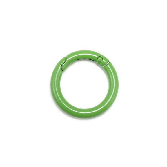 HOOUN 5 Pcs Candy Color O Ring Openable Keyring Keychain Ring Metal Spring Fastener-Green-25MM