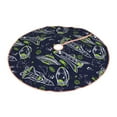 thumbnail image 2 of Bingfone Christmas Tree Skirt Mat Christmas Decoration Interior 48" -Hand Drawn Rockets, 2 of 6