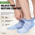 thumbnail image 4 of UNEEI Bamboo Viscose Diabetic Ankle Socks: Wide Calf Diabetic Socks with Seamless Toe - 6 Pairs Non Binding Neuropathy Socks for Women Men, Size 9-11, 4 of 6