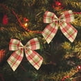 thumbnail image 5 of 10PCS Christmas Bows for Decorations - Various Styles Fabric Bows for Christmas Tree Garland Party Supplies Holiday Celebration Accessories, 5 of 8