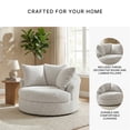 thumbnail image 5 of Signature Design by Ashley Snodoodle Gray Oversized Swivel Accent Chair, 5 of 11