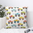 thumbnail image 4 of Yiaed Cartoon Monster Trucks Print Pillow Covers Super Soft Decorative Square Throw Pillow Covers Case Cushion Covers for Sofa Couch Bedroom Car Decor（No pillow core）-16"x16", 4 of 7