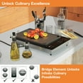 thumbnail image 3 of 12-in Portable Dual Heating Element 1800-W Countertop Induction Cooktop 120-V with Bridge element, 3 of 7