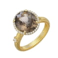 thumbnail image 4 of Lafonn Aria Sterling Silver Gold Plated Smoky Quartz Ring, 4 of 5