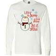 thumbnail image 3 of Inktastic Christmas Let It Snow Cute Snow Man with Snowflakes Long Sleeve T-Shirt, 3 of 5
