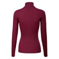 thumbnail image 4 of Made by Olivia Women's Solid Long Sleeve Turtleneck Slim Fit Ultra Stretch Comfort Sweater, 4 of 4
