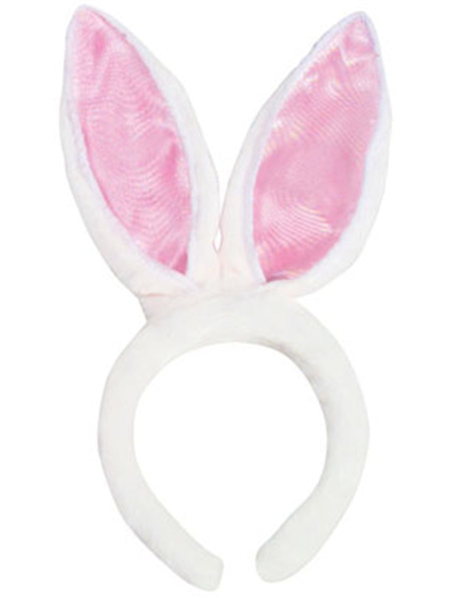 New 9.5" White Satin Easter Bunny Rabbit Costume Ears 