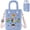 Blue, variant on Mini Beach Tote Bag, Cute Summer Tote Bag for Women & Little Girls, Casual Handbag with 30 Charms & Adjustable Shoulder Strap