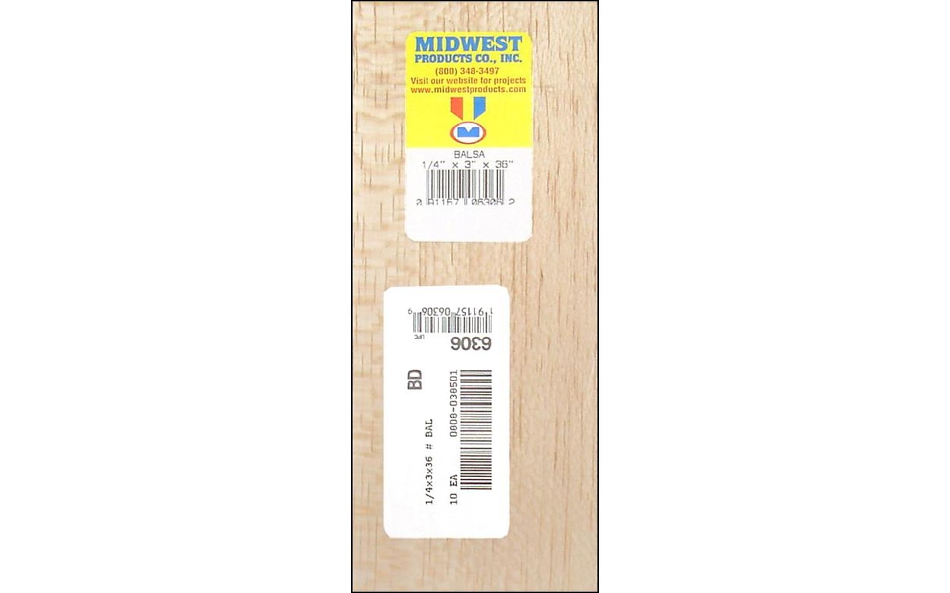 Midwest Products Project Woods Balsa & Basswood Strip Economy Bag 