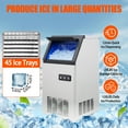 thumbnail image 3 of Commercial Ice Maker Machine, 100/120/130LBS/24H Stainless Steel Under Counter Ice Maker with 24lbs Ice Storage Capacity, 15 Quick Ice Dispensing, for Restaurant, Home, Bars, Coffee Shop, 3 of 7