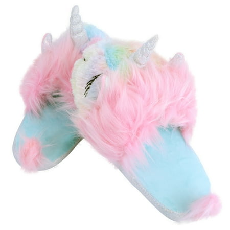 

1 Pair Comfortable Indoor Slippers Winter Slippers Unicorn Cotton Slippers